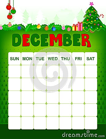 December calender Stock Photo