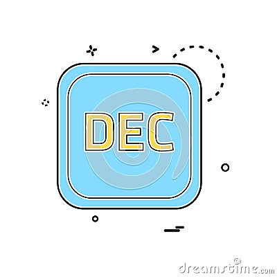 December Calender icon design vector Vector Illustration