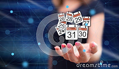 Concept of 31 december Stock Photo