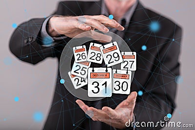 Concept of 31 december Stock Photo