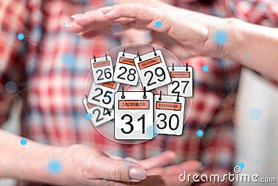 Concept of 31 december Stock Photo