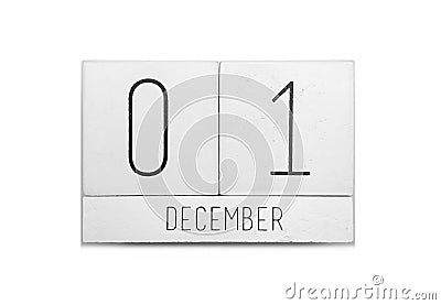 December 1 calendar Stock Photo