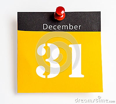 december 31 Stock Photo