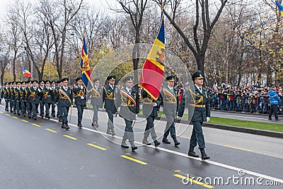 December 1 - Military parade of the national day of Romania. Editorial Stock Photo