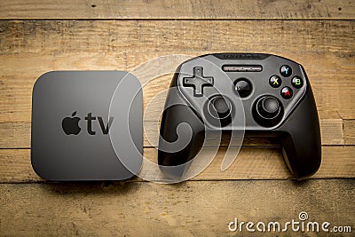 December 11, 2015. Toronto, Ontario, Canada. The new Apple TV 4t Editorial Stock Photo