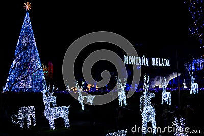 December,18, 2022 - Torrejon De Ardoz, Madrid, Spain. Image of the Torrejon de Ardoz Christmas theme park in Madrid, Spain. Editorial Stock Photo