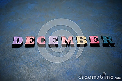 December word view Stock Photo