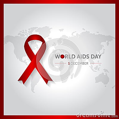 1 december world aids day concept design vector illustration Vector Illustration