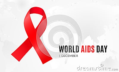 1 December - World AIDS Day and National HIV Awareness Campaign Vector Illustration