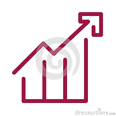 Decent work and economic growth color icon. Corporate social responsibility. Sustainable Development Goals. SDG sign. Pictogram Vector Illustration