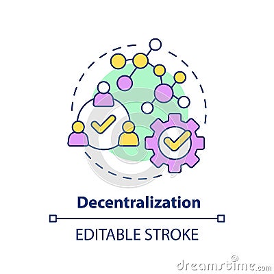 Decentralization concept icon Vector Illustration