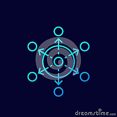 Decentralization icon, vector Vector Illustration