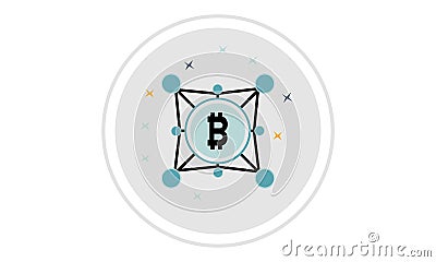 Decentralization vector icon on white background Vector Illustration