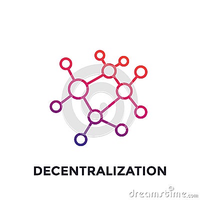 Decentralization vector symbol isolated on white Vector Illustration