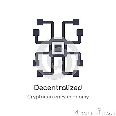 decentralized icon. isolated decentralized icon vector illustration from cryptocurrency economy collection. editable sing symbol Vector Illustration