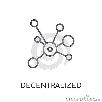 Decentralized linear icon. Modern outline Decentralized logo con Vector Illustration