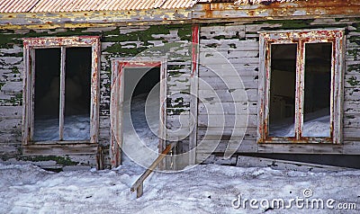 Deception Island Ruins - Antarctica Stock Photo