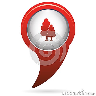 Deciduous forest icon Vector Illustration