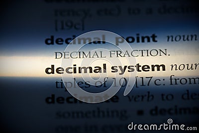 Decimal system Stock Photo