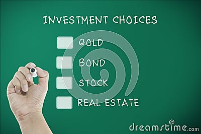 Decision abount invesment choices Stock Photo