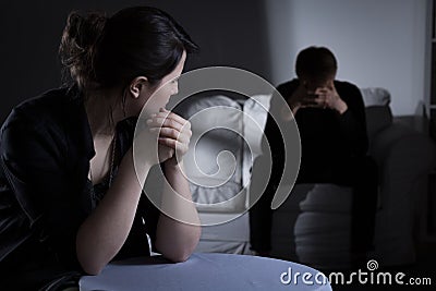 Decision about divorce Stock Photo