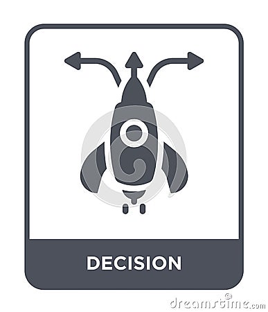 decision icon in trendy design style. decision icon isolated on white background. decision vector icon simple and modern flat Vector Illustration