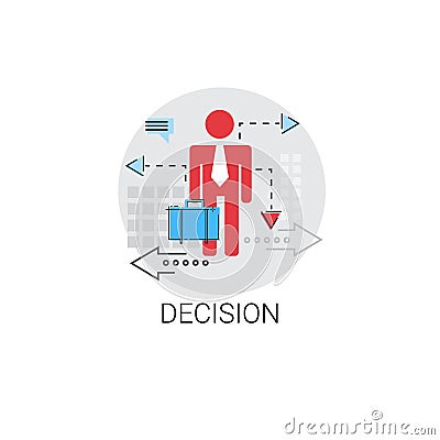 Decision Making Brainstorming Business Icon Vector Illustration