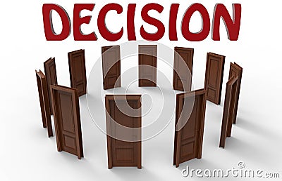 Decision making concept Cartoon Illustration