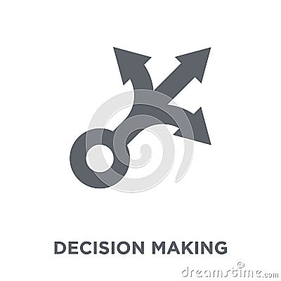 Decision making icon from Human resources collection. Vector Illustration