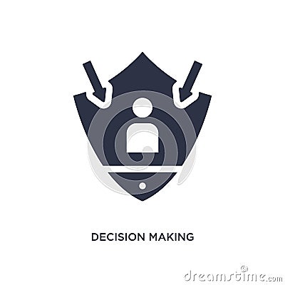 decision making icon on white background. Simple element illustration from gdpr concept Vector Illustration