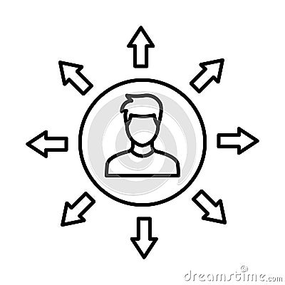 Decision making Line Style vector icon which can easily modify or edit Vector Illustration