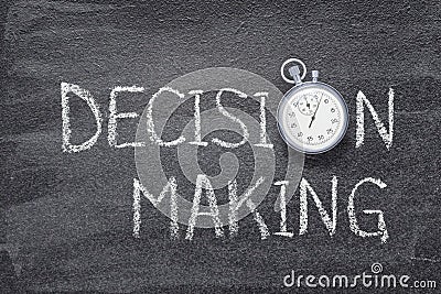 Decision making watch Stock Photo