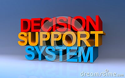 decision support system on blue Stock Photo