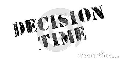 Decision Time rubber stamp Vector Illustration