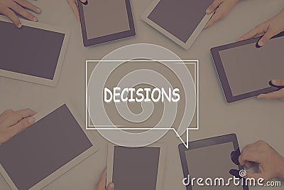 DECISIONS CONCEPT Business Concept. Stock Photo