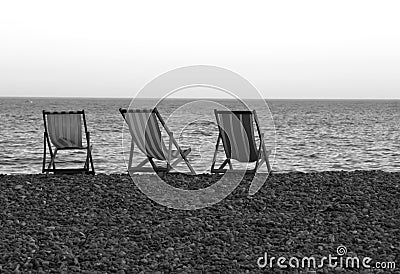 Deck chairs Stock Photo