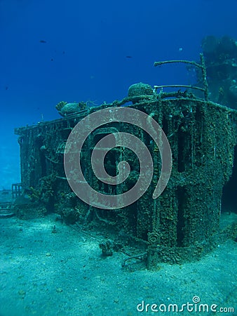 Deck of a Sunken Ship Stock Photo