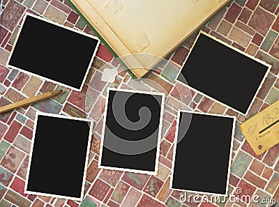 Deckle edged picture frames Stock Photo