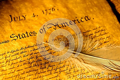 Declaration of Independence Stock Photo