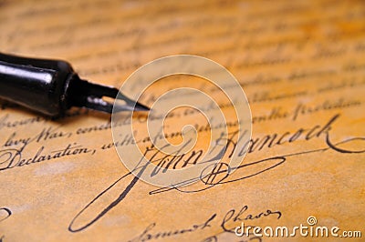 Declaration of Independence Stock Photo