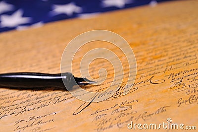 Declaration of Independence Stock Photo