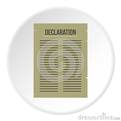 Declaration of Independence icon circle Vector Illustration