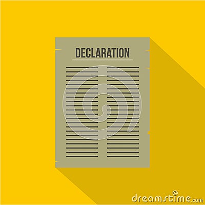 Declaration of Independence icon , flat style Vector Illustration