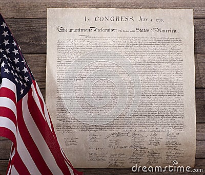 Declaration of Independence Editorial Stock Photo