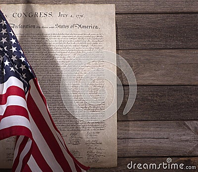 Declaration of Independence Editorial Stock Photo