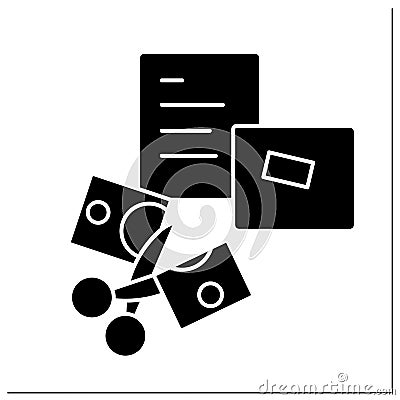 Declare glyph icon Vector Illustration