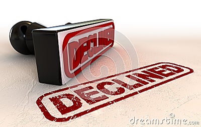 Declined Rubber Stamp Stock Photo