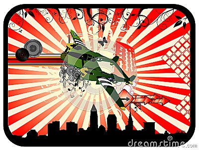 Deco airplane vector Vector Illustration