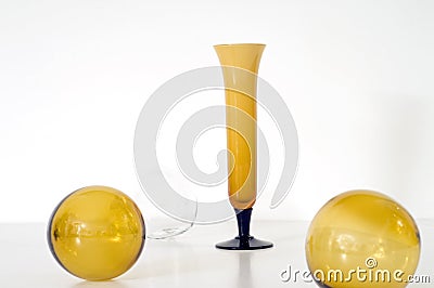 Deco bud vase glass balls Stock Photo