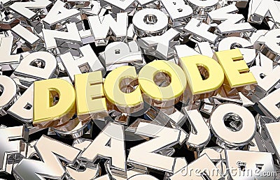 Decode Message Letters Word Decipher Secret Stock Photo
